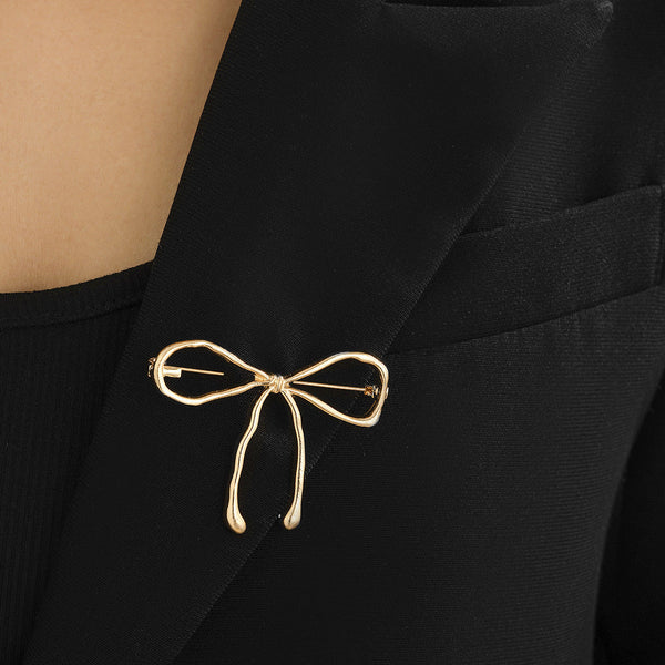 Bow brooch women's decorative brooch cross-border niche lava bow versatile pin accessory