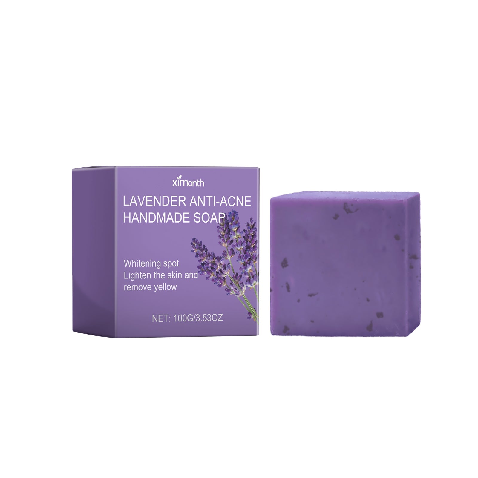 Lavender Oil Control Acne-Cleansing Soap For Cleansing Facial Skin Pores Oil Control Acne-Moisturizing Cleansing Soap