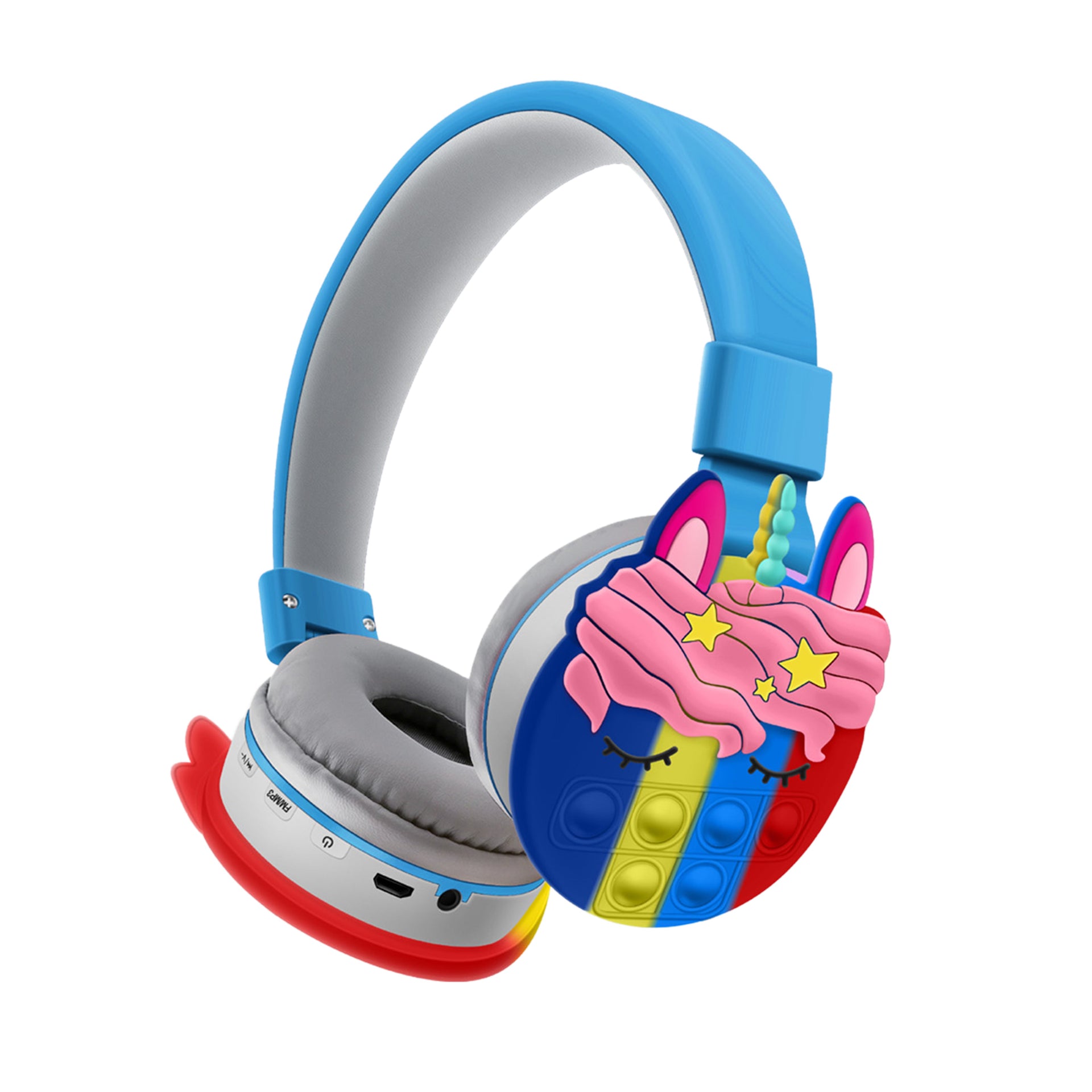 New Net Celebrity Head-Mounted Unicorn Cartoon Decompression Earmuffs Rainbow Bluetooth Stereo Headset Long Battery Life