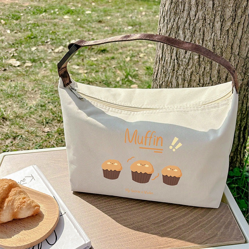 Maillard dessert style large capacity insulated portable lunch box bag student picnic ice pack