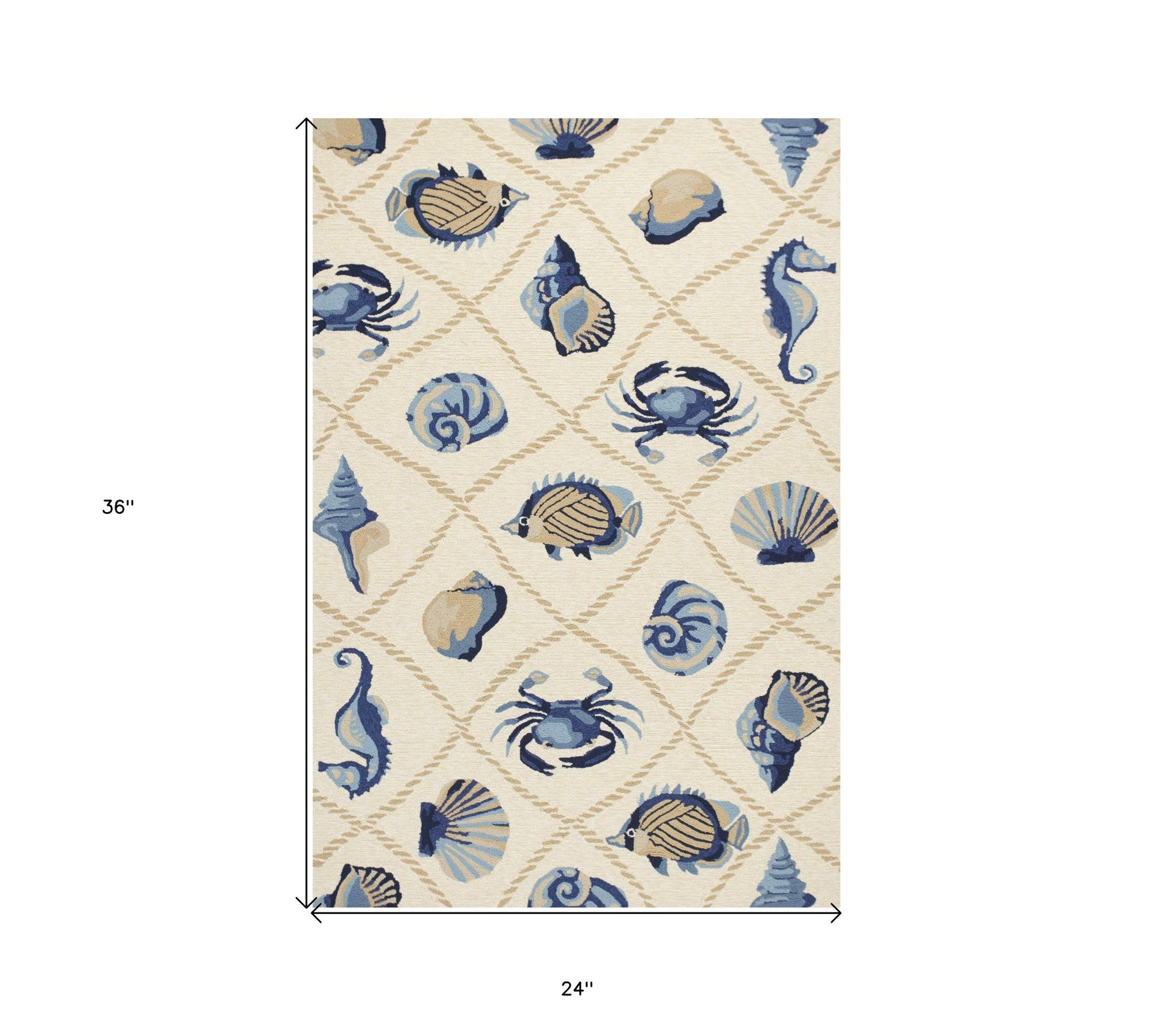 2' X 3' Beige Hand Tufted Area Rug