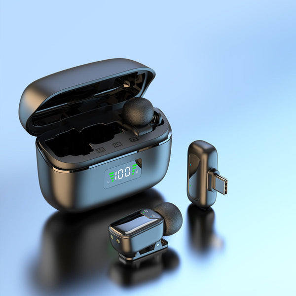 Wireless Lapel Microphone for Outdoor Computer Live Streaming Noise Reduction Universal Small Microphone