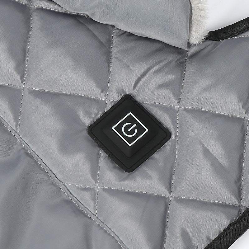 Heated Pet Clothing - New Fashion Warm Dog Cotton Jacket with Short Rabbit Fur