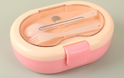 Modern simple food grade microwaveable lunch box with compartments