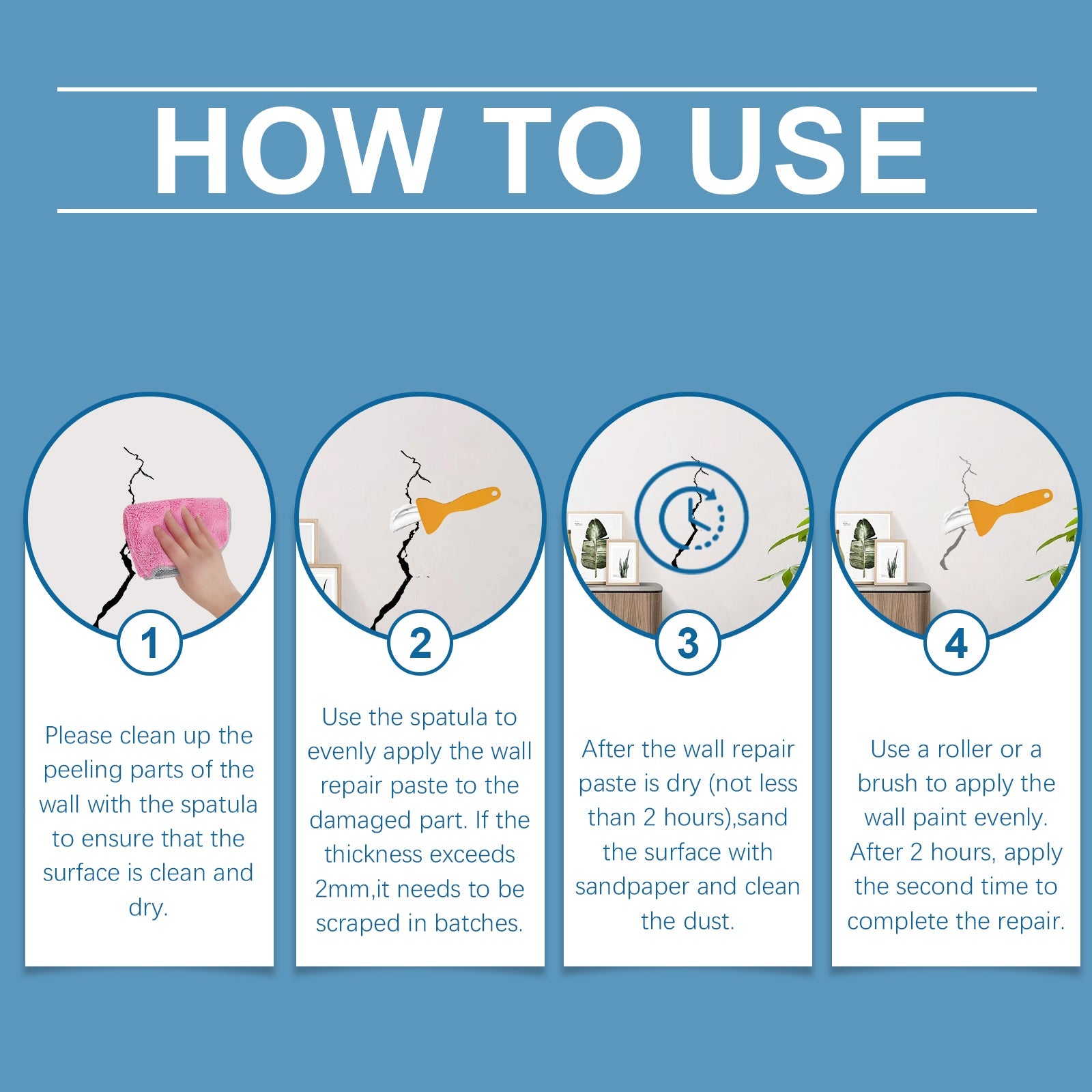 Wall Repair Paste To Cover Stains Wall Cleaning Wall Paint Off Moisture Proof Crack Repair Agent