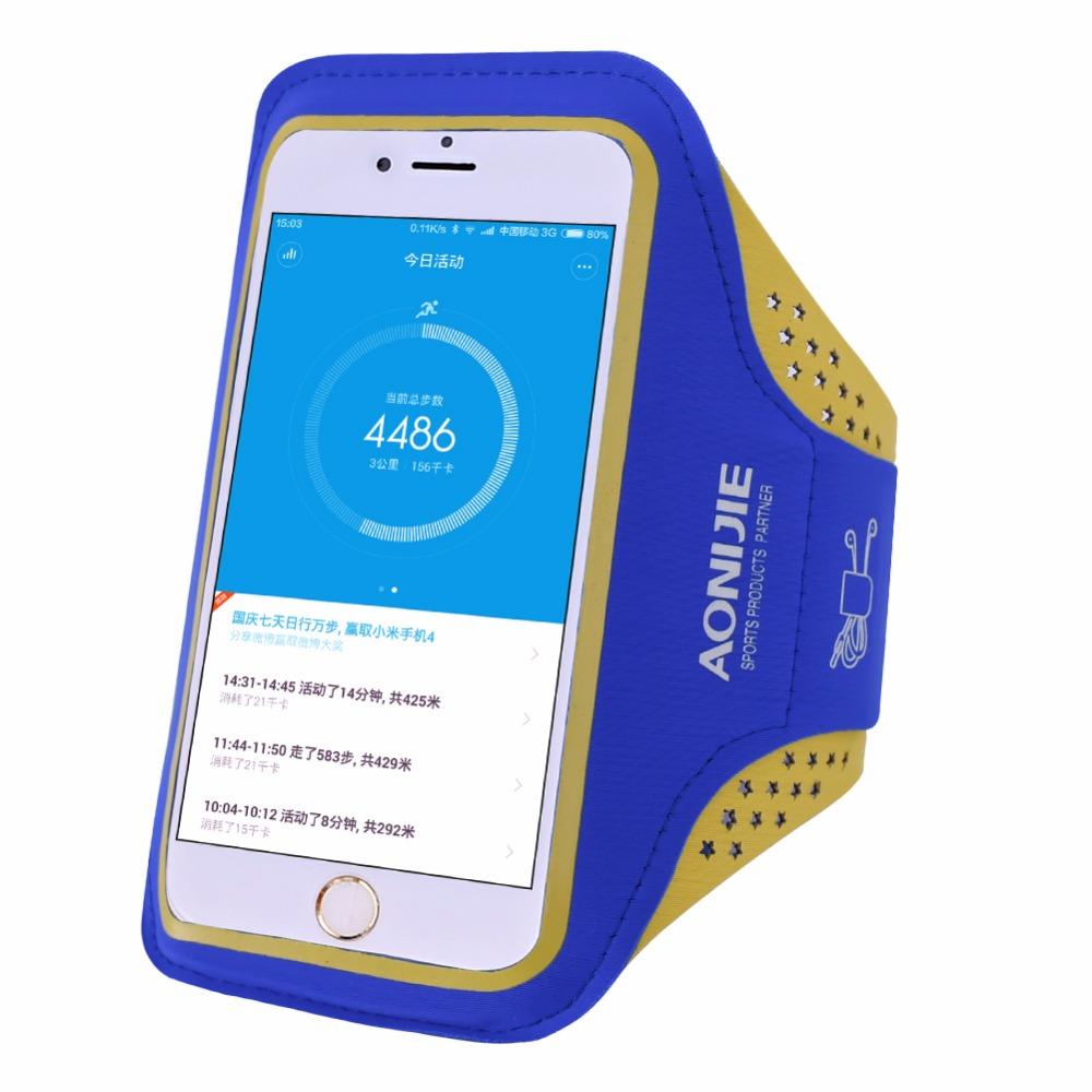 AONIJIE  Running Arm Pack Outdoor Sport Hiking Camping Gym Fitness 5.5 4.7 Inch Touch Screen iPhone 6S Mobile Phone Bag