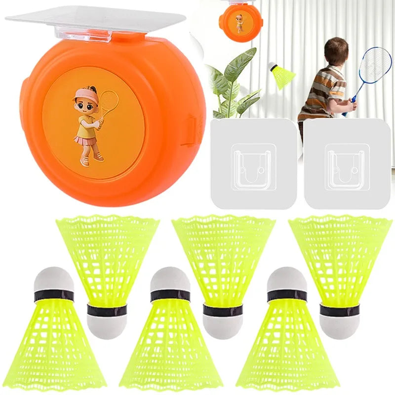 Badminton Trainer Set Badminton Practice Equipment Self-Study Badminton Rebound Device for Kids Adult Indoor Outdoor Exercise