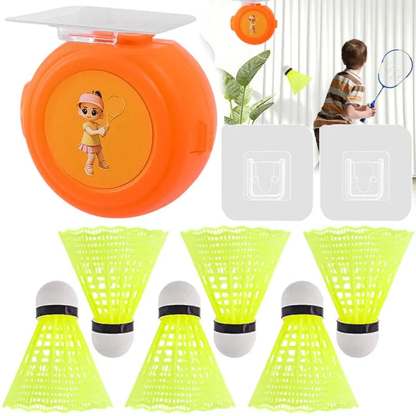 Badminton Trainer Set Badminton Practice Equipment Self-Study Badminton Rebound Device for Kids Adult Indoor Outdoor Exercise