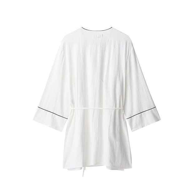 Style Women's Fashion Casual Rolled Edge Double-Breasted Jacket Wide Leg Pants