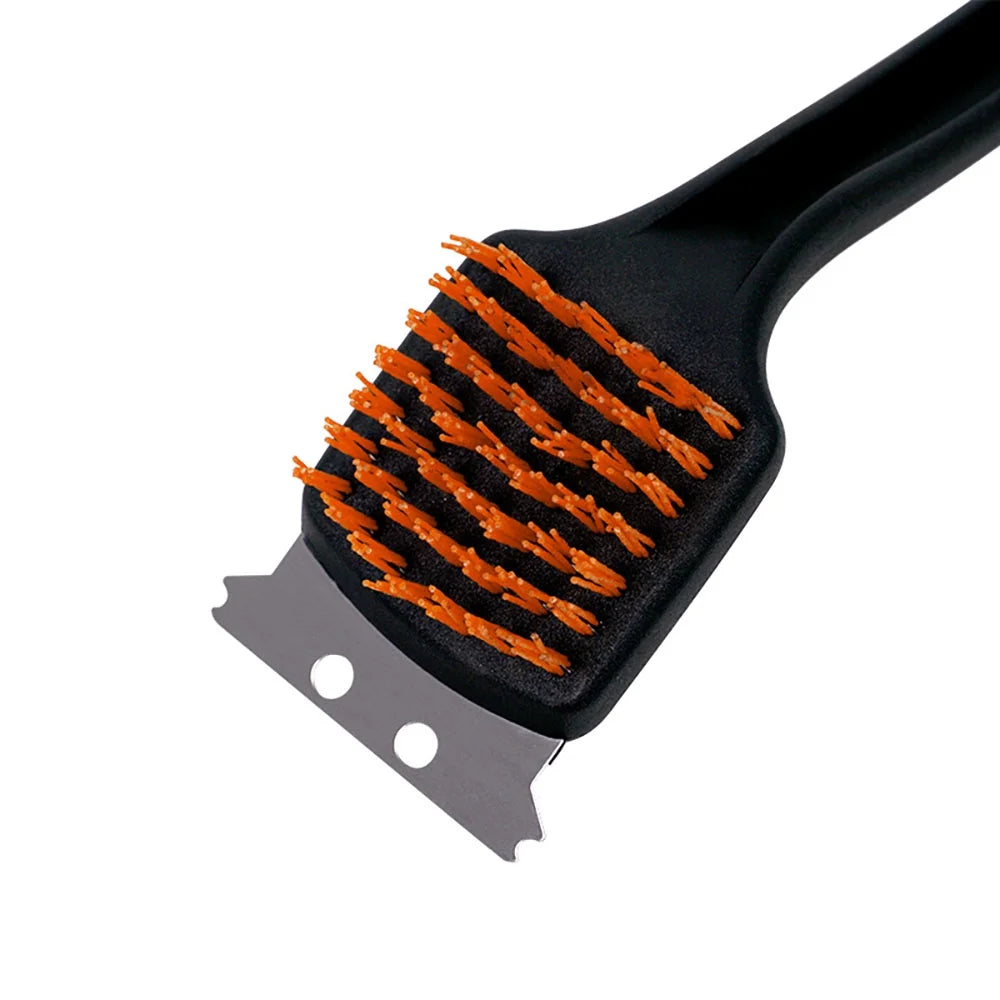 2 Pack Fire & Flavor Nylon Grill Brush for Outdoor Grill Cleaning
