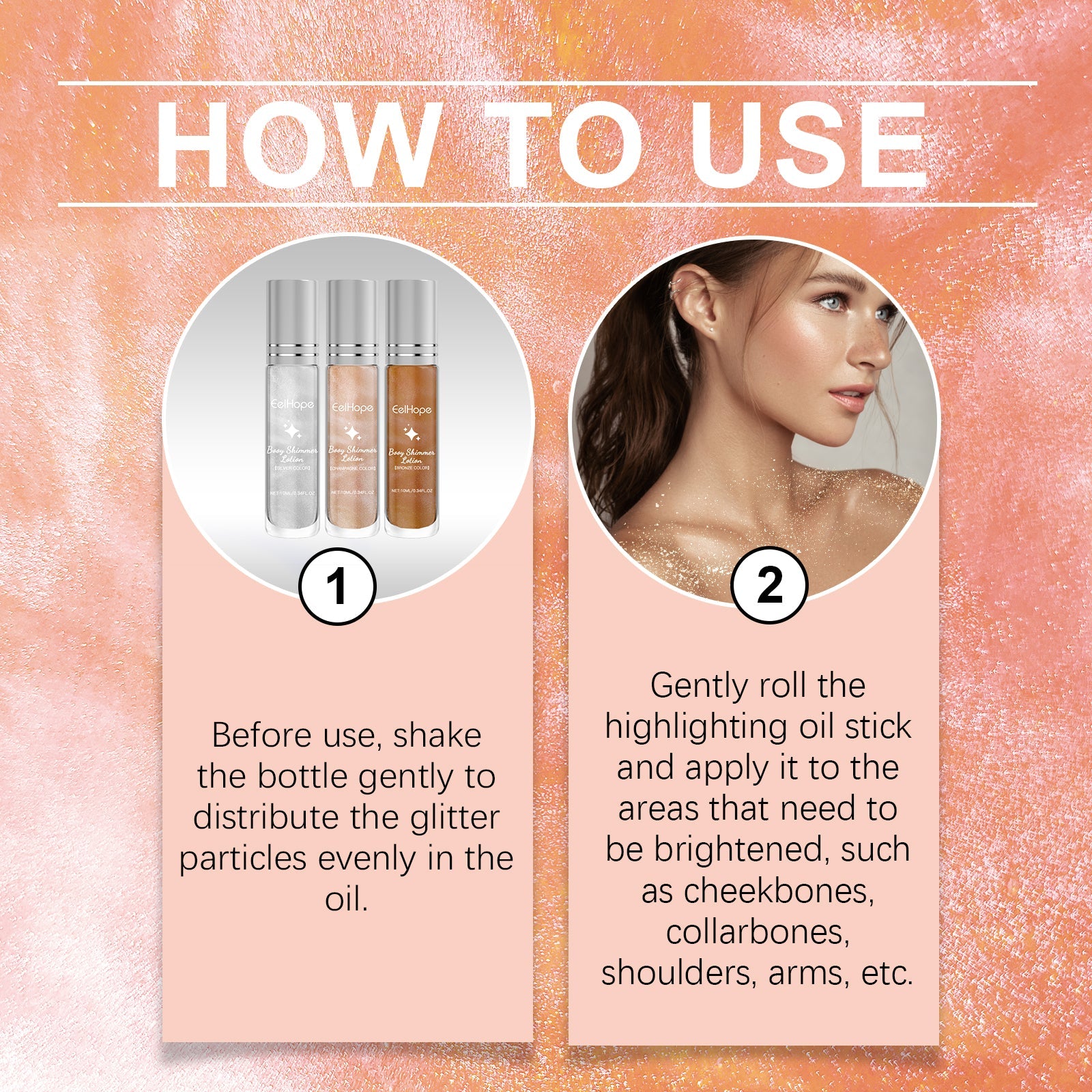 Face Highlight Oil Stick Set Party Ball Show Makeup Ball Liquid Fluorescent Highlight Oil