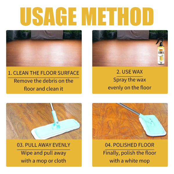 Furniture Beeswax Spray, Furniture Floor Care Polishing Waterproof Anti-Cracking Scratches Refurbished Care Wax
