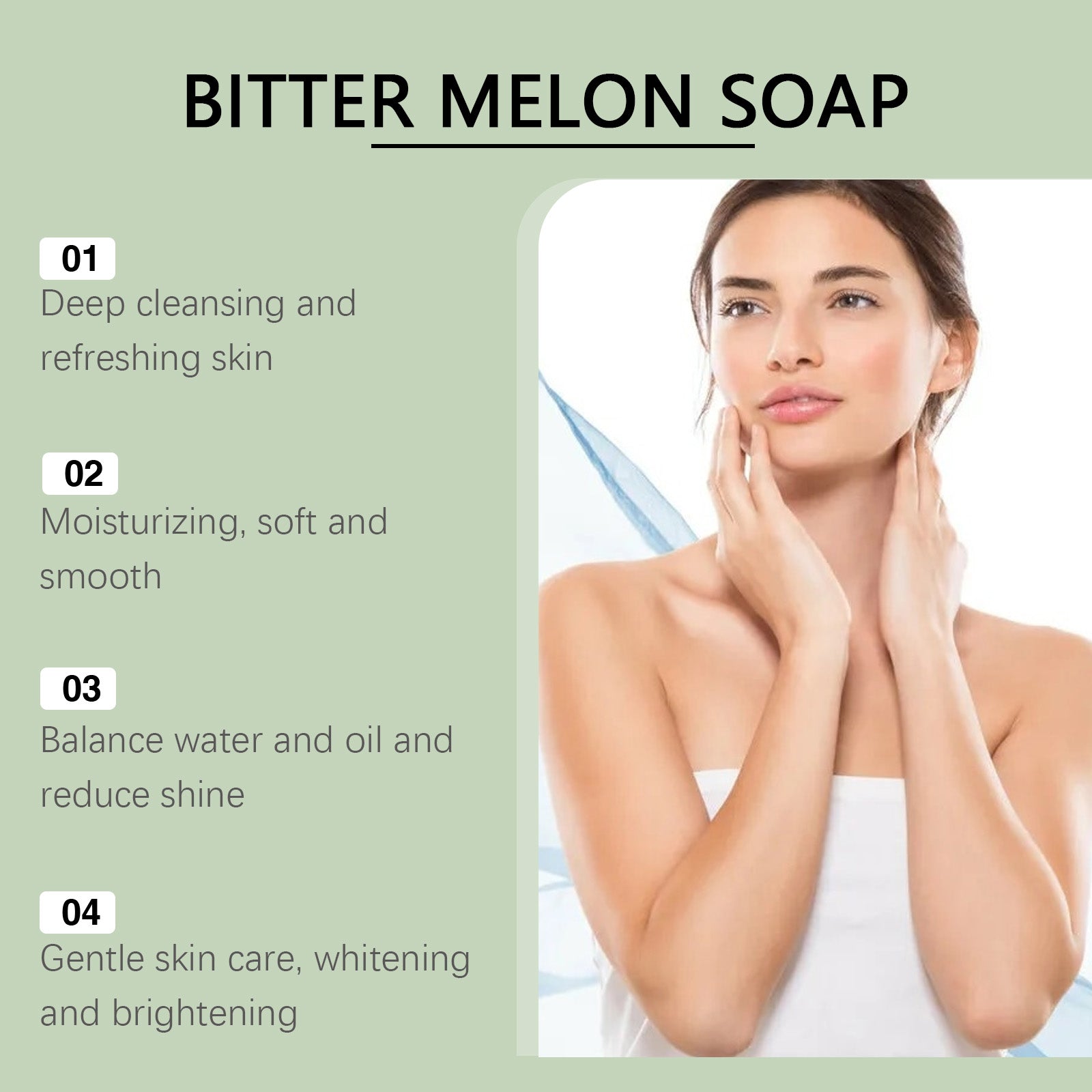 Bitter Gourd Herbal Bath Soap Gently Moisturizes Body Skin Moisturizes And Cleanses Pores Bath Body Soap