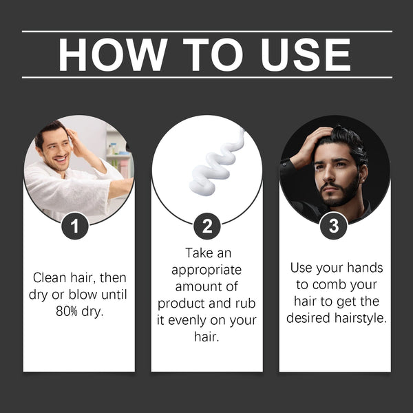 Men's Fragrance Styling Cream Refreshing Styling Lasting Three-Dimensional Styling Non-Greasy Hair Cream