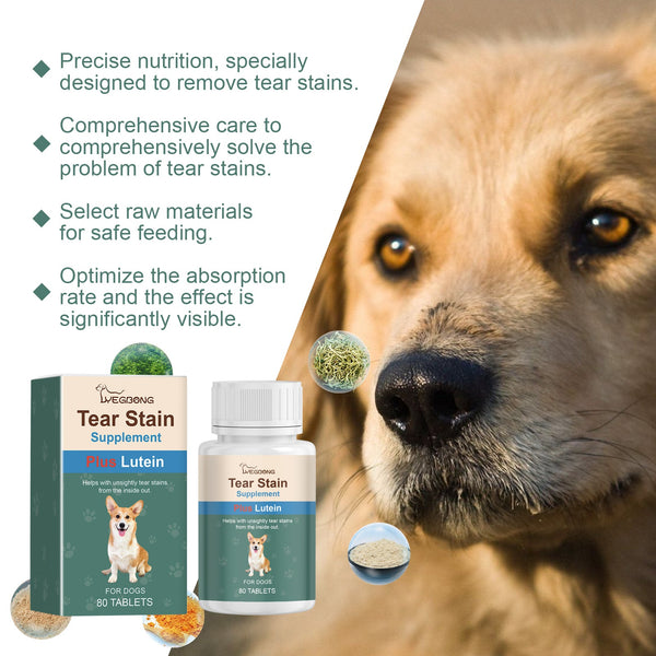 Tear-Stained Eye Care Tablet For Dogs To Gently Clean Tear-Stained Eye Stains For Pet Dogs