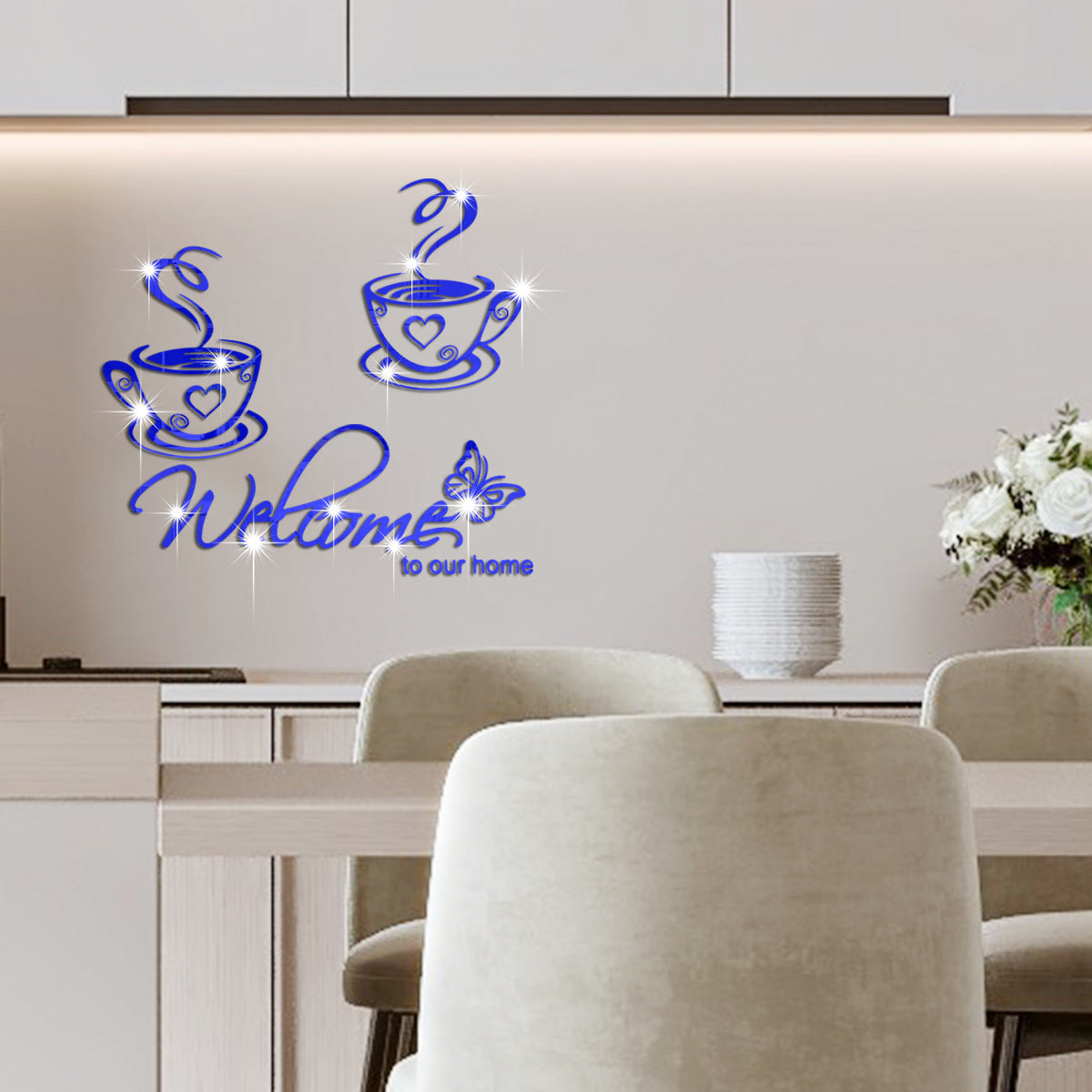 JM3537Mirror wall stickers acrylic decoration self-adhesive living room bedroom restaurant