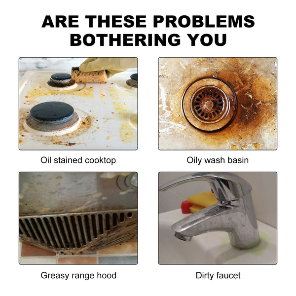 JAKEHOE Protective Kitchen Cleaner, Multi-Purpose Kitchen Stove Hood Heavy Oil Cleaning Dirt