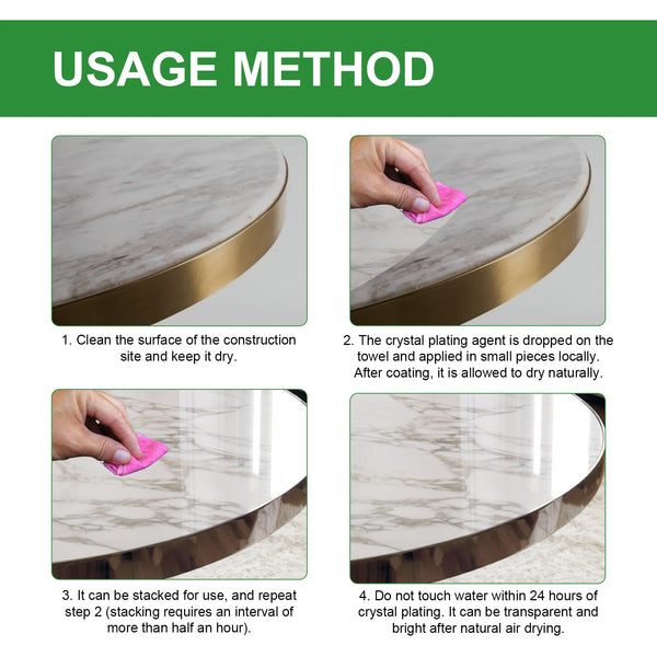 Stone Crystal Plating Agent, Marble Polishing Nano Crystalline Liquid Tile Scratches Repair Brightening Reduction