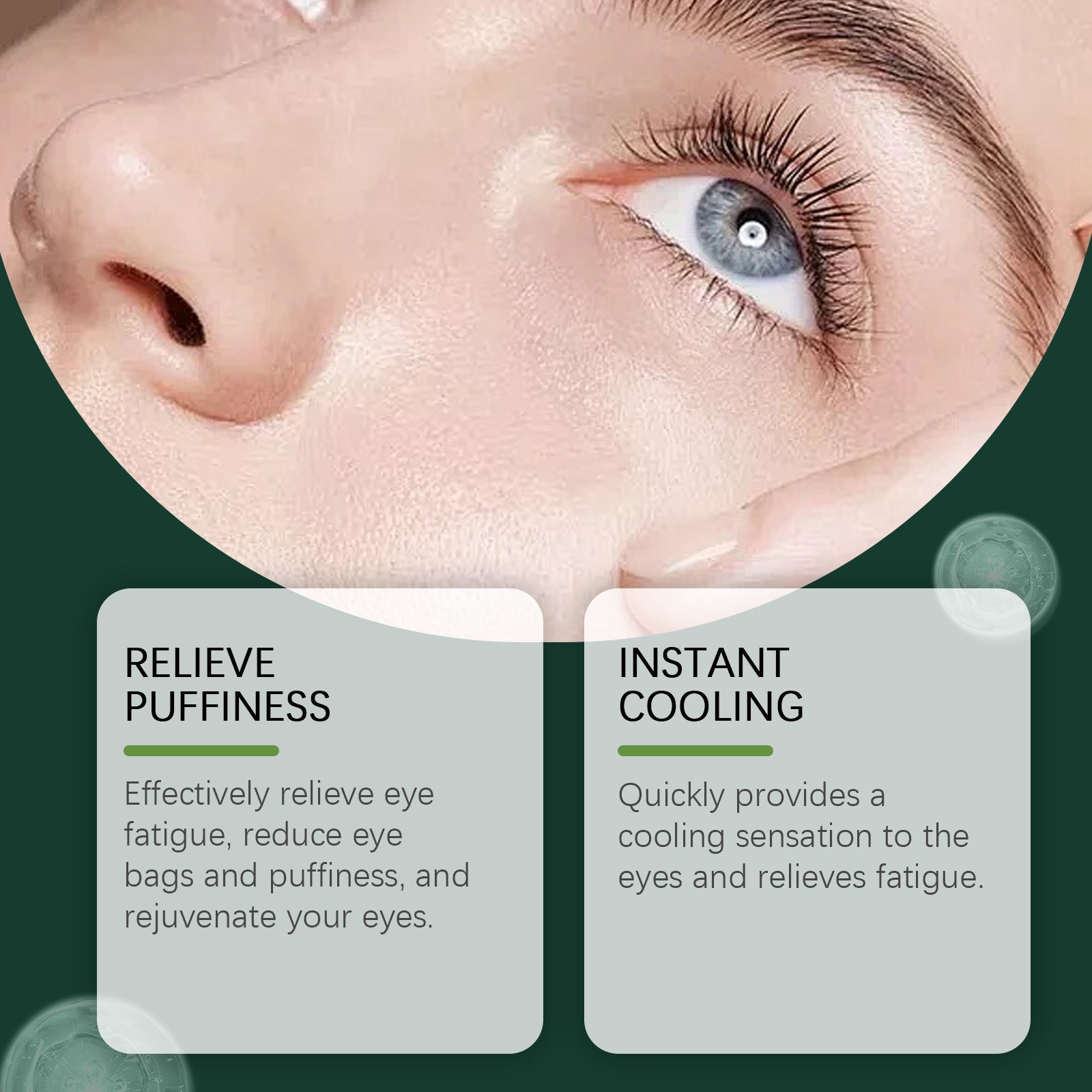 Mint Essence Eye Roller, Fade Fine Lines Crow's Feet Moisturizing Elastic Eye Anti-Wrinkle