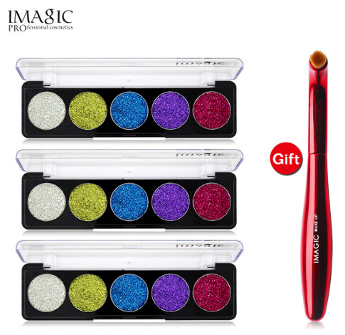 IMAGIC Glitter Eye Shadow Palette Buy 3 Get 1 Gift 3pcs/set 5 Colors Glitters