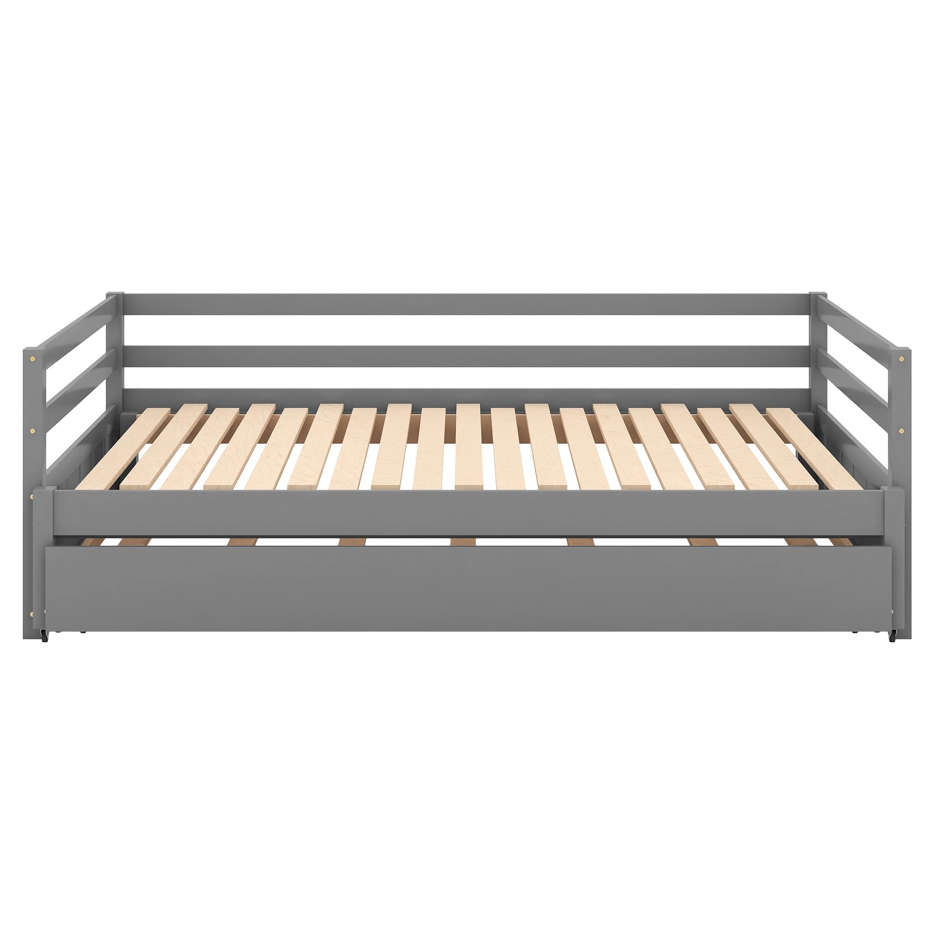 Twin or Double Twin Daybed with Trundle Gray