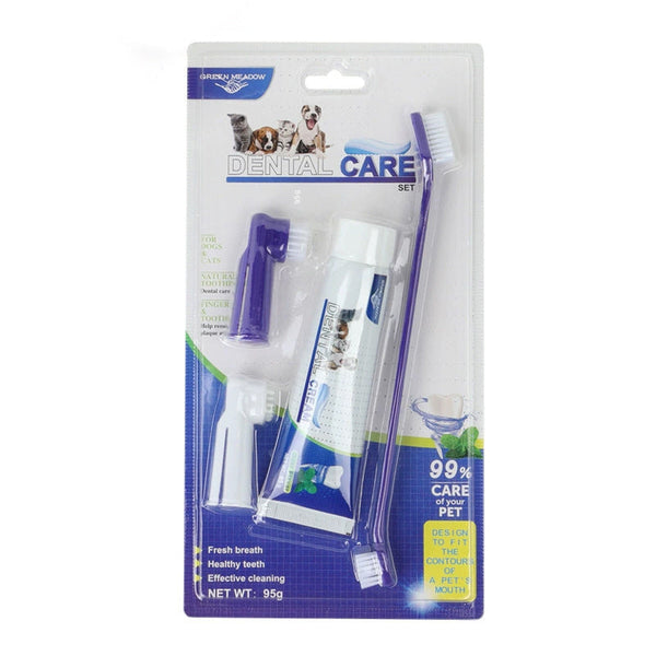 Pet Toothpaste Dog Toothbrush Cat Toothbrush Finger Toothbrush for Dogs and Cats Pet Dental Care Set