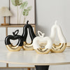Modern Minimalist Gilded Apple Pear Creative Wine Cabinet Decorative Piece Luxury Home Living Room Entrance Ceramic Craft