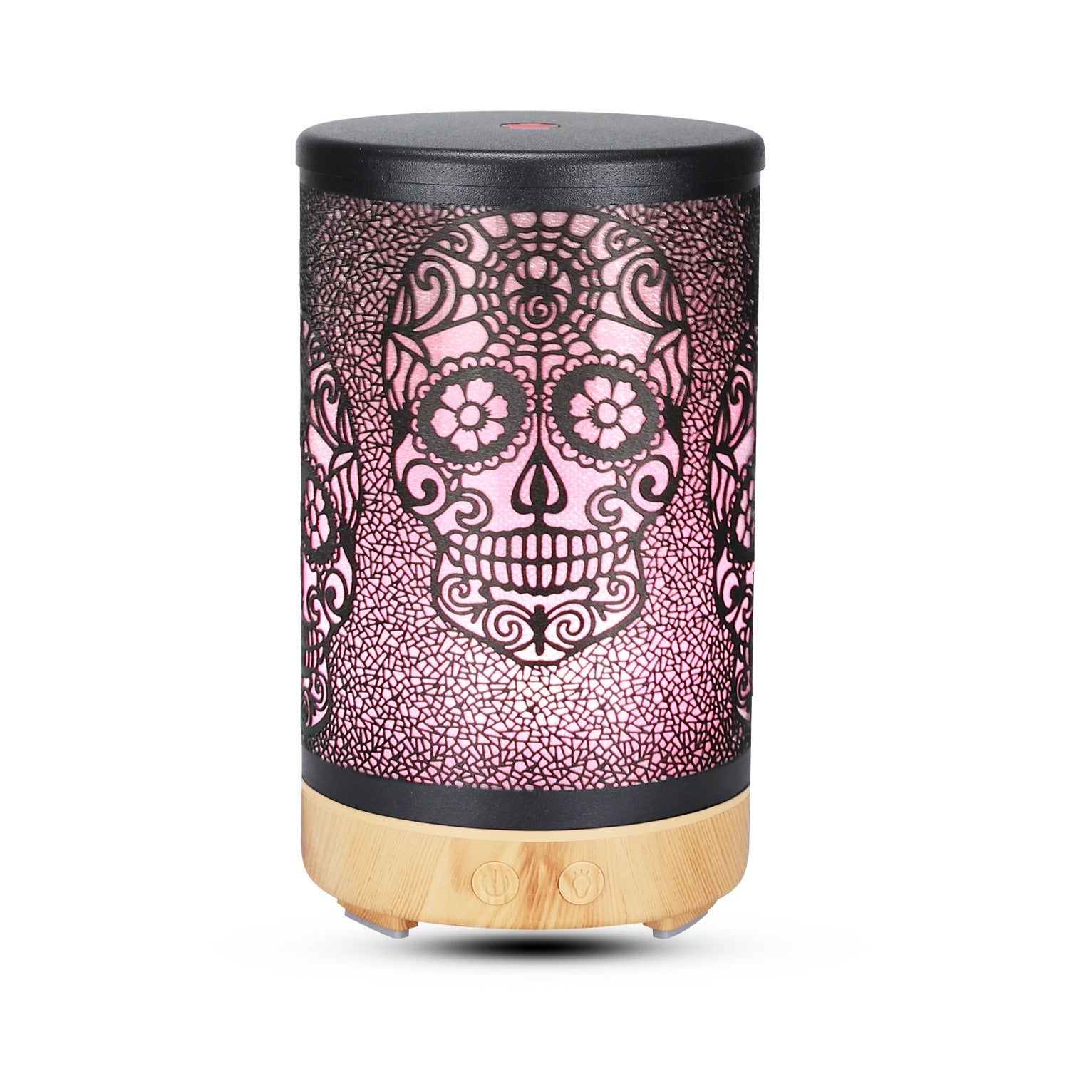 100ml Iron Metal Humificador De Aroma 7 Colors Led Lamp Ultrasonic Electric Skull Aroma Diffuser With Remote