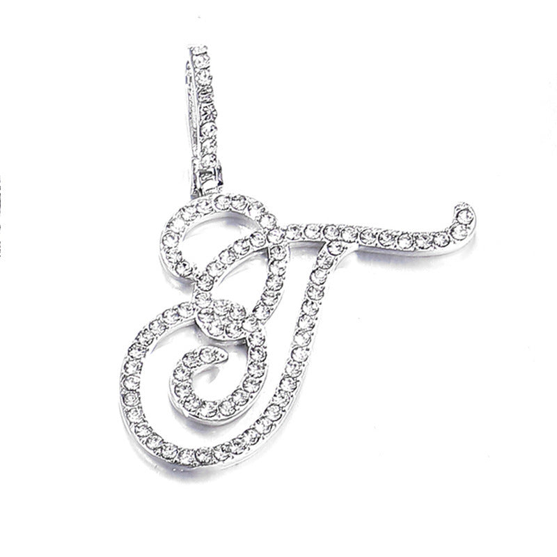 Hip hop accessories grass letter pendant melon seed buckle Cuban chain accessory