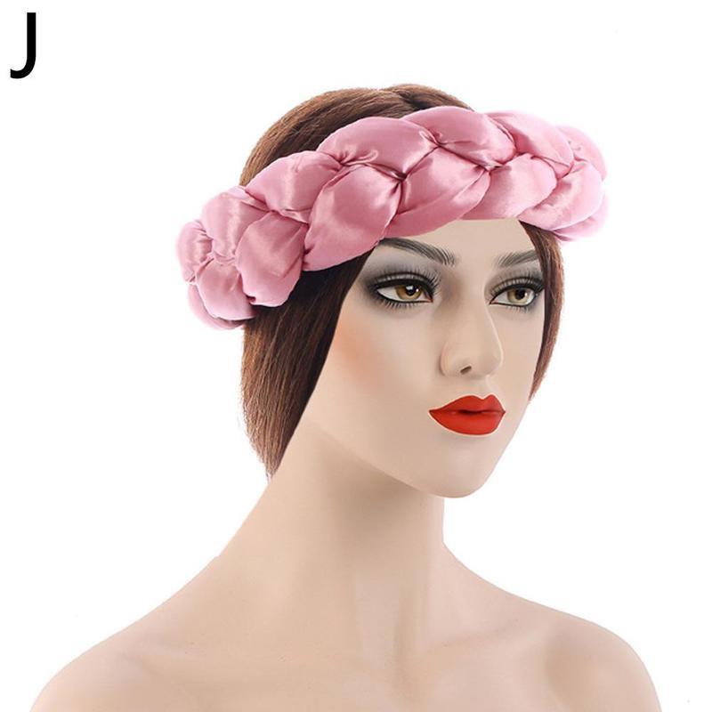 New Fashion Candy Color Women Braids Headbands Elastic Headwear Hair African Female Turban Bands Accessories Bandana Bandag L8y4