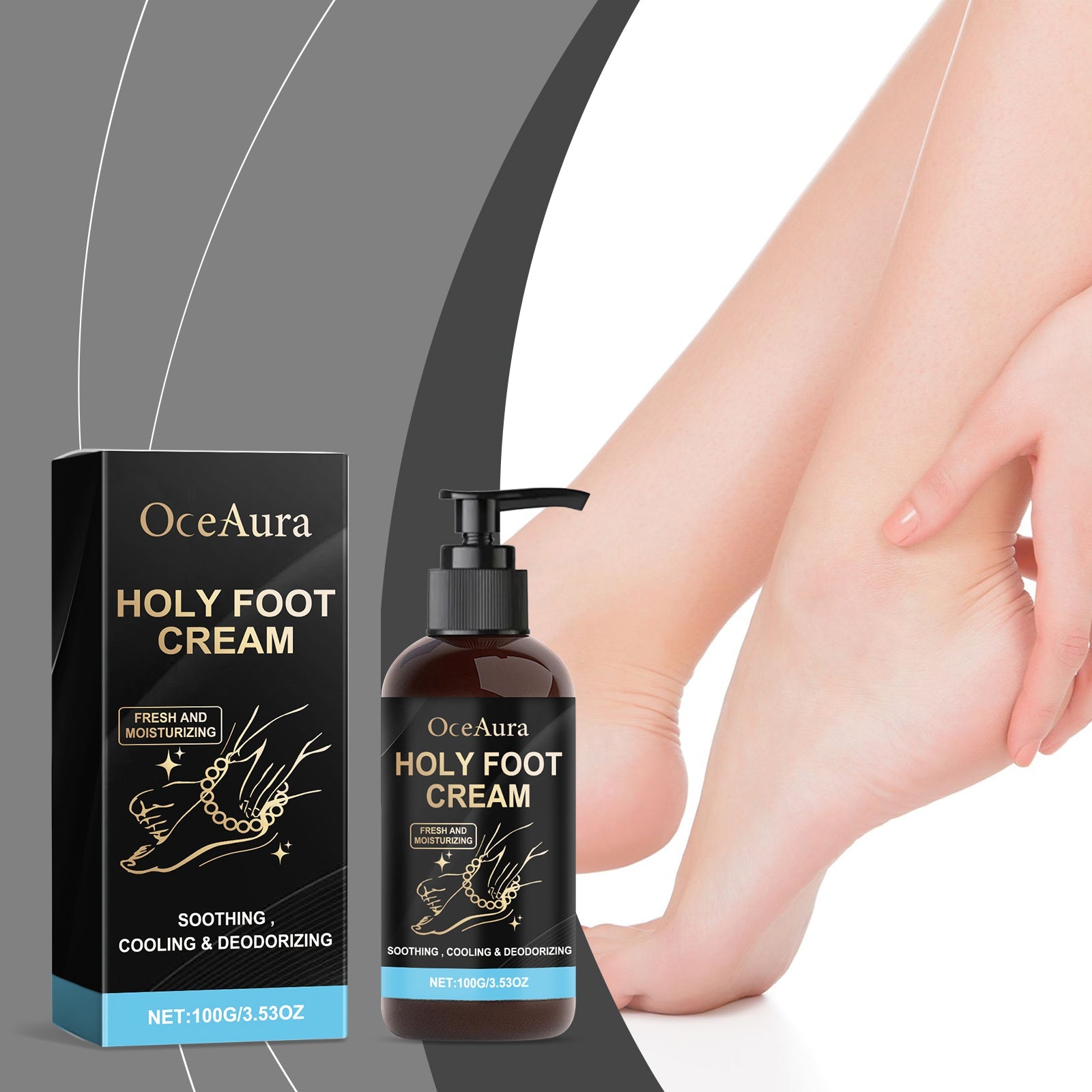 Hydrating Foot Cream Refreshing Moisturizing Heel Massage Foot Care Skin Foot Care Cream