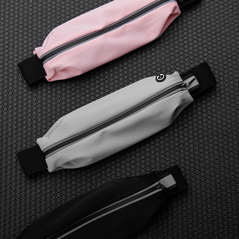 Sports waist packaging, mobile phone, men's and women's outdoor running waist bag, elastic and close fitting storage, waterproof and fashionable, not shaking
