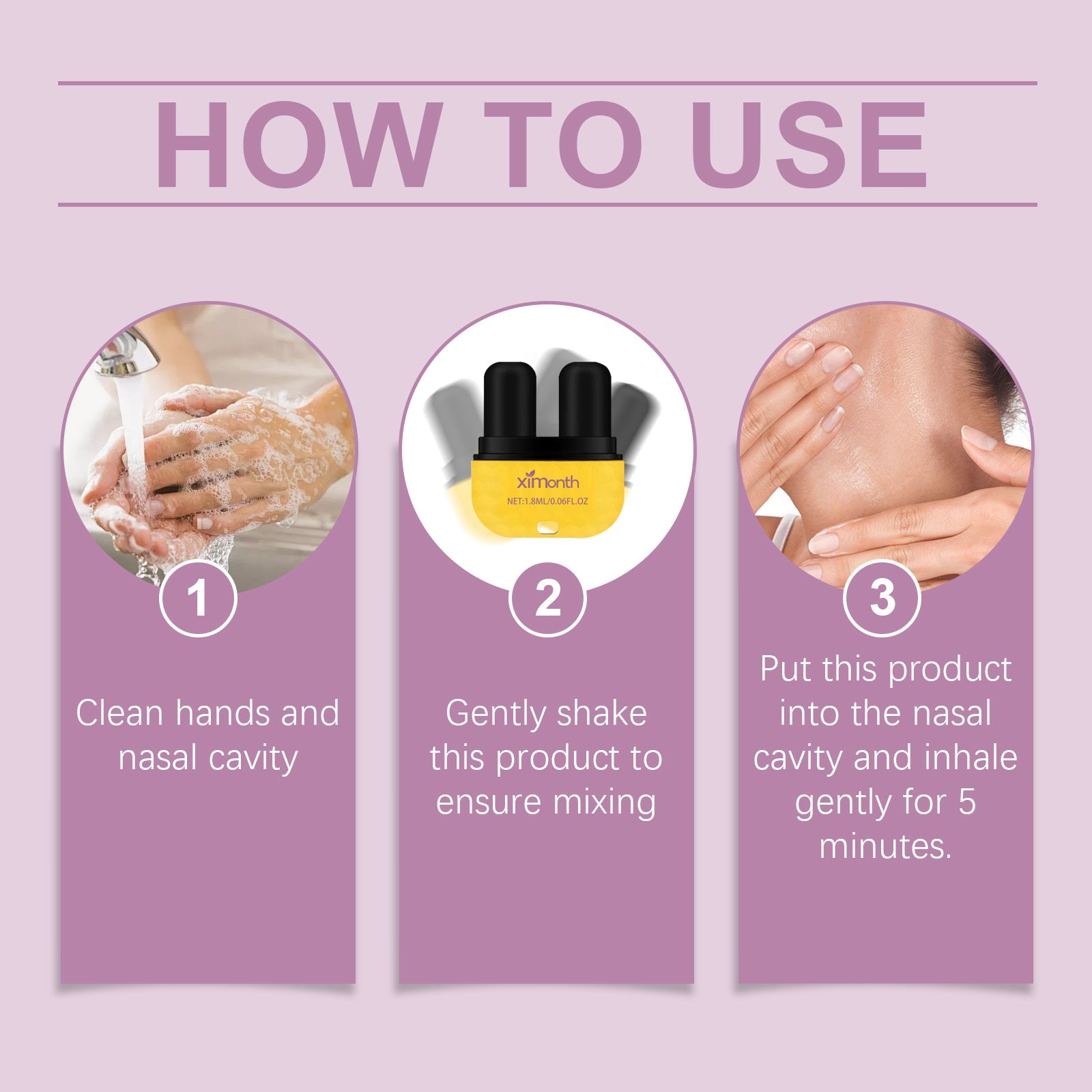 Bee Venom Lung Cleanse Inhaler, The Portable Breathing Nasal Aspirator Cleans The Nasal Cavity Efficiently And Gently Without Stimulation To Enjoy Fresh Breath Anytime And Anywhere