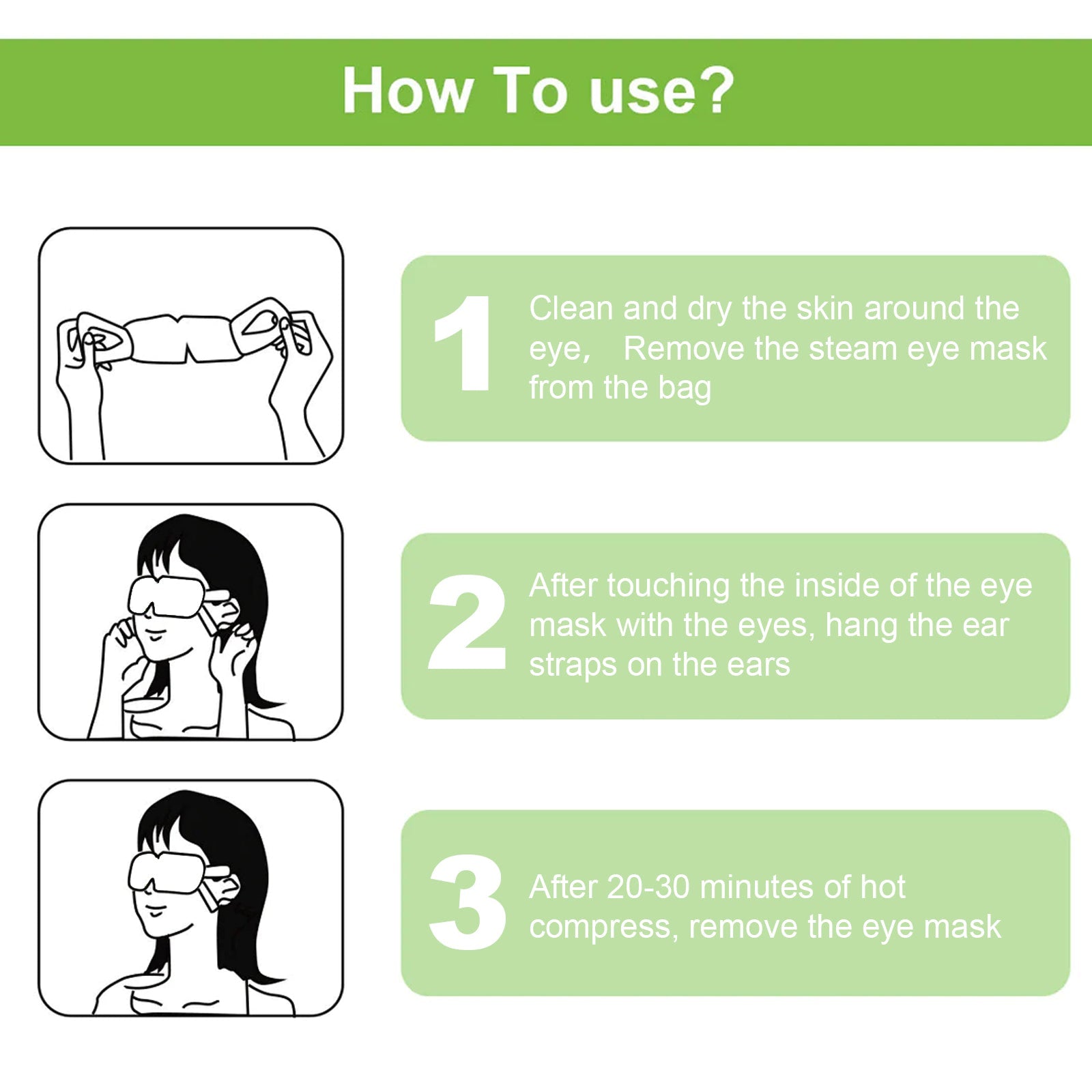 Herbal Steam Fatigue Relief Eye Mask, Relieve Eye Strain And Eye Discomfort Herbal Essence Hot Compress Eye Mask