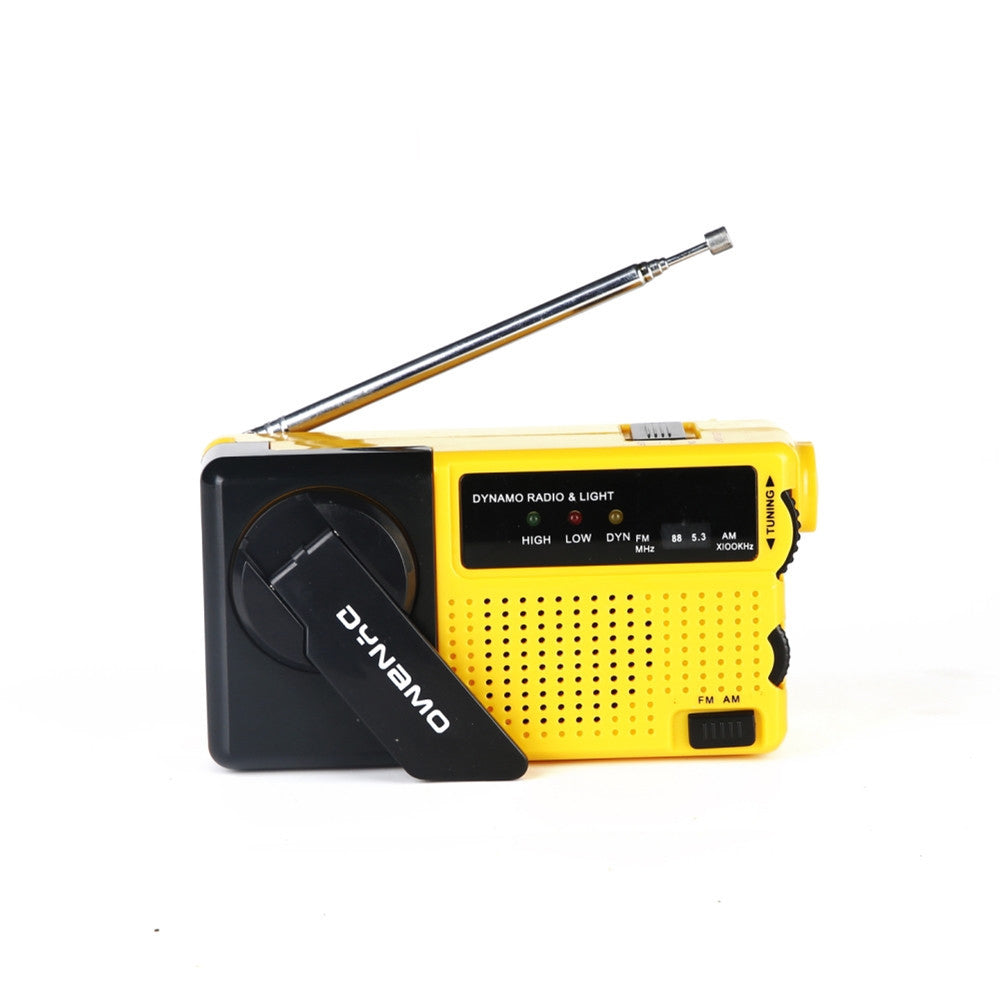 Outdoor Emergency LED Light Mini Hand-Crank Rechargeable AMFM Radio