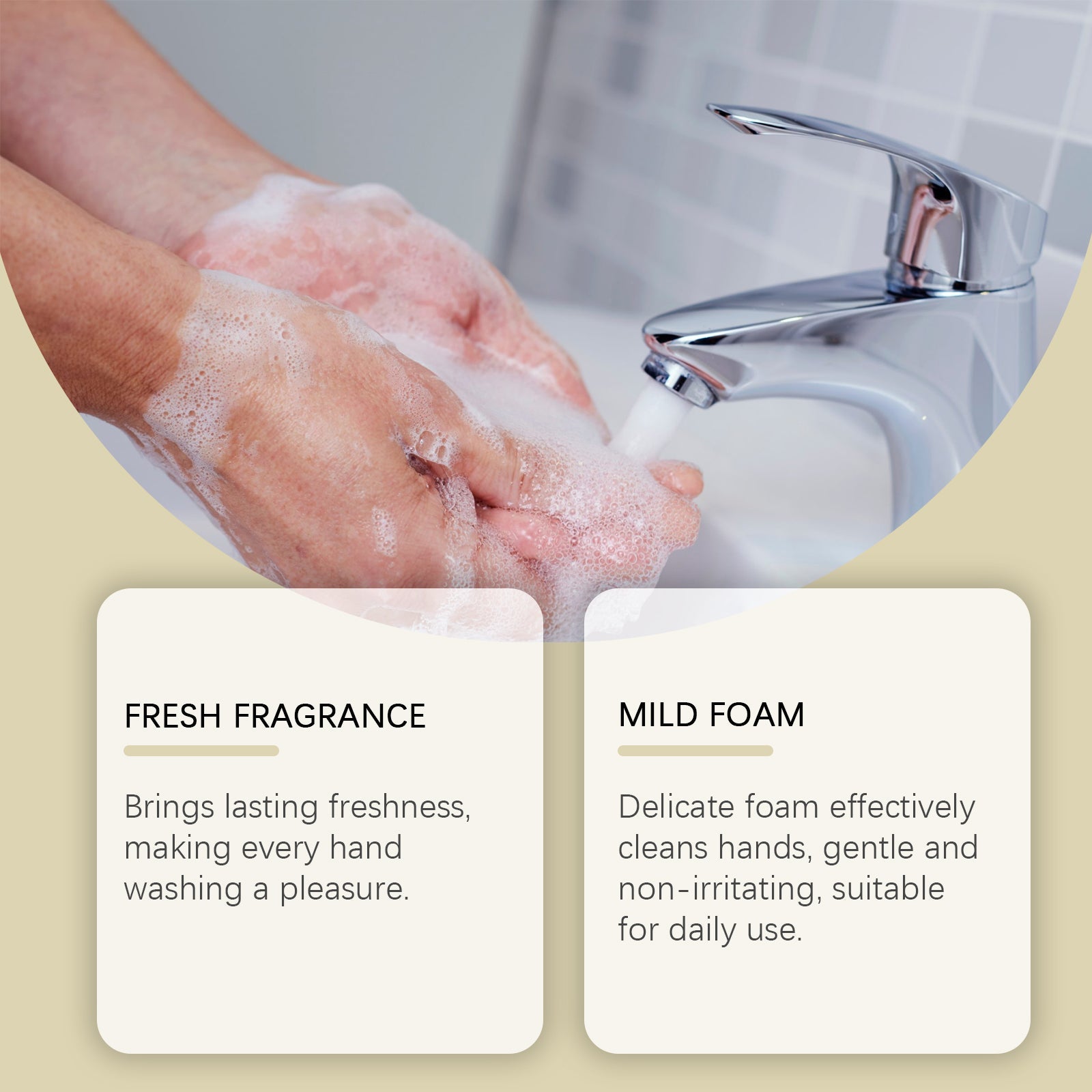 Foaming Hand Sanitizer (Lemon Flavor) Gentle Cleansing, Soothing Decontamination, Moisturizing Care Hand Cleansing Foam