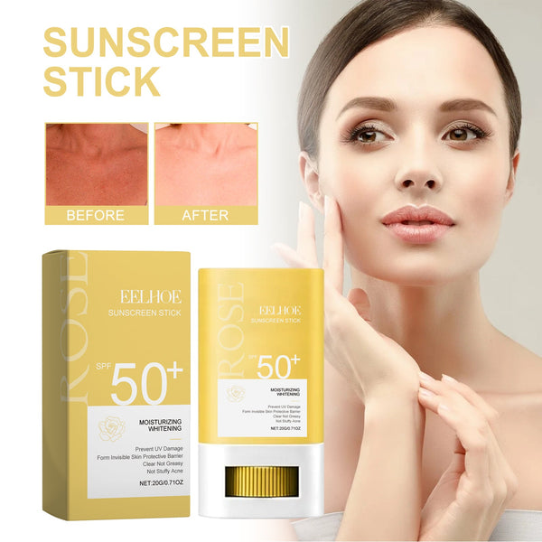 Rose UV Protection Cream, Outdoor UV Brightening Skin Portable Dry Oil Protective Cream