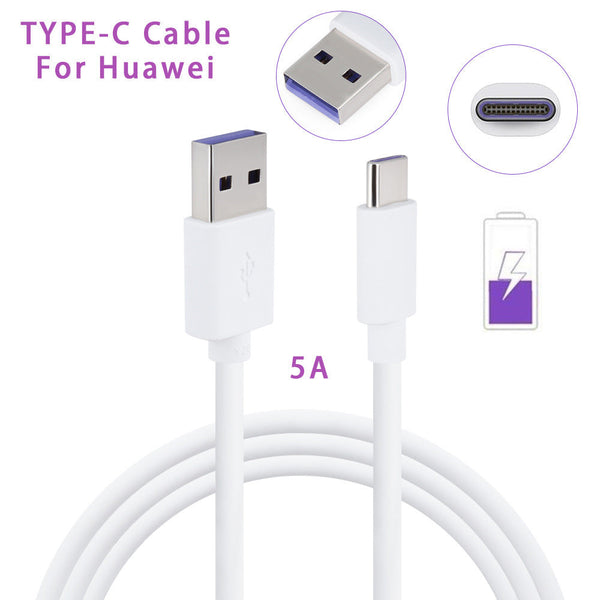 Suitable for Huawei mobile phone 5A fast charging data cable, 1 meter 1.5 meters 2 meters 3 meters Typc-c mobile phone data cable
