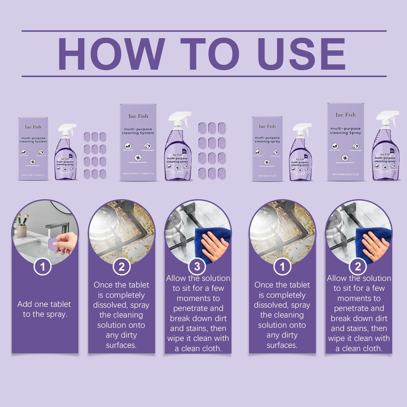 Multi-Purpose Cleaner Easily Cleans Grease Stains On Cooktops And Utensils