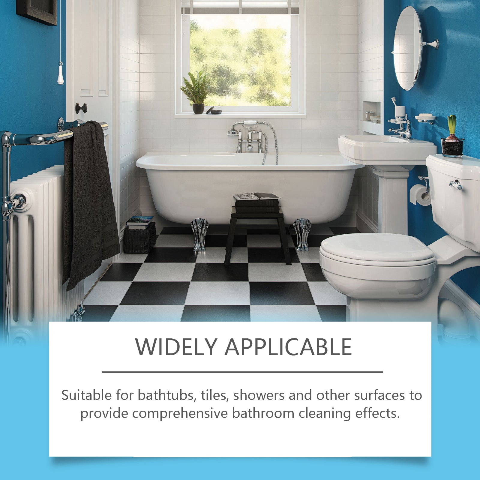 Bathroom Decontamination Cleaning Spray, Clean Bathroom Glass Door Bathtub Decontamination Water Stain Cleaner