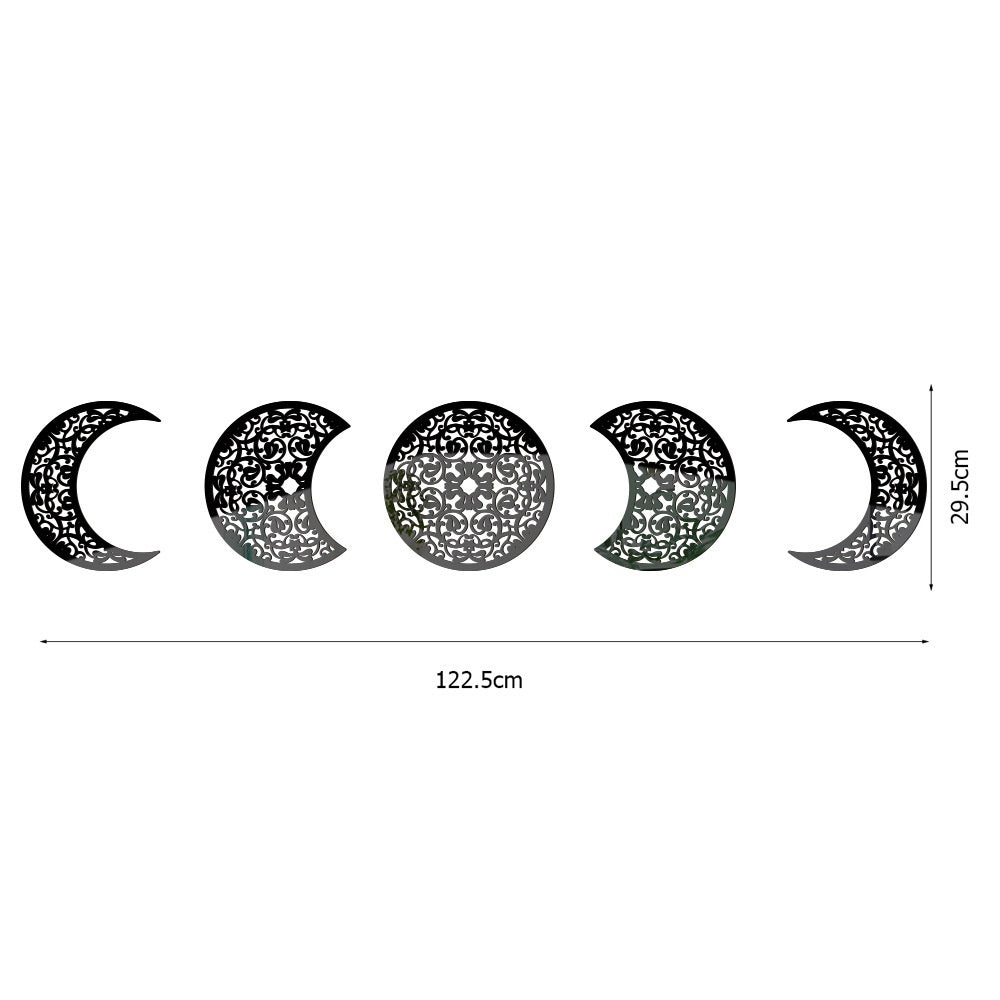 3D Stereoscopic Moon Phase Change Acrylic Mirror Surface Sticker Home Decoration Self-Adhesive Wall Sticker