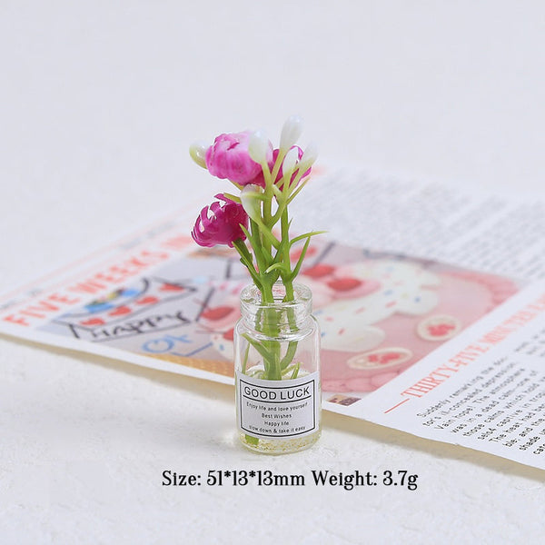 Multicolor three-dimensional luminous vase, creative handmade DIY cream glue accessories, resin small parts