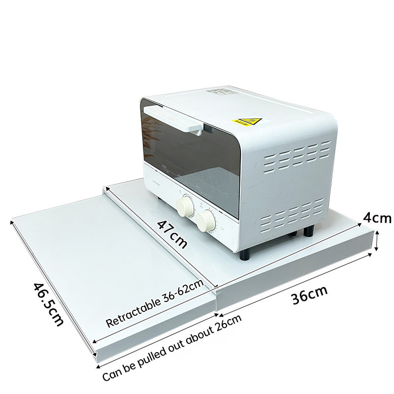 New microwave stand with pull-out drawer, coffee station, kitchen organizer - space-saving.