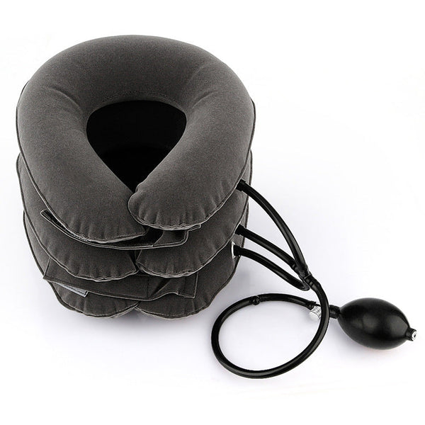 HailiCare Swan Neck Correction Artifact Cervical Traction Inflatable Portable Full Velvet Neck Guard