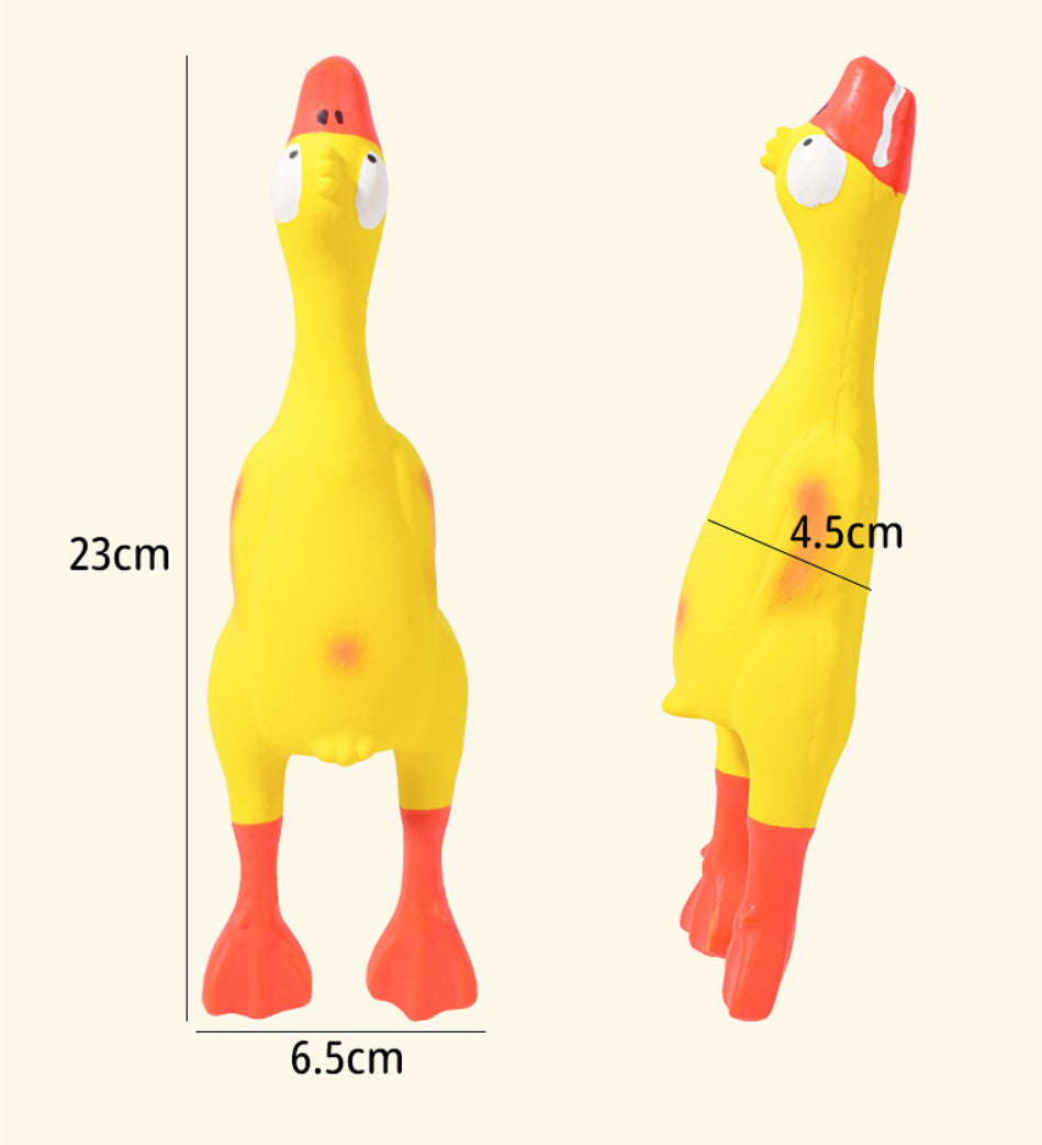 Pet Latex Toy Soft and Durable Latex Squeaky Duck for Small and Medium Dogs