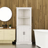 Tall Corner Cabinet with Doors for living room, bathroom,Dining Room or Kitchen,color:Wood grain beige