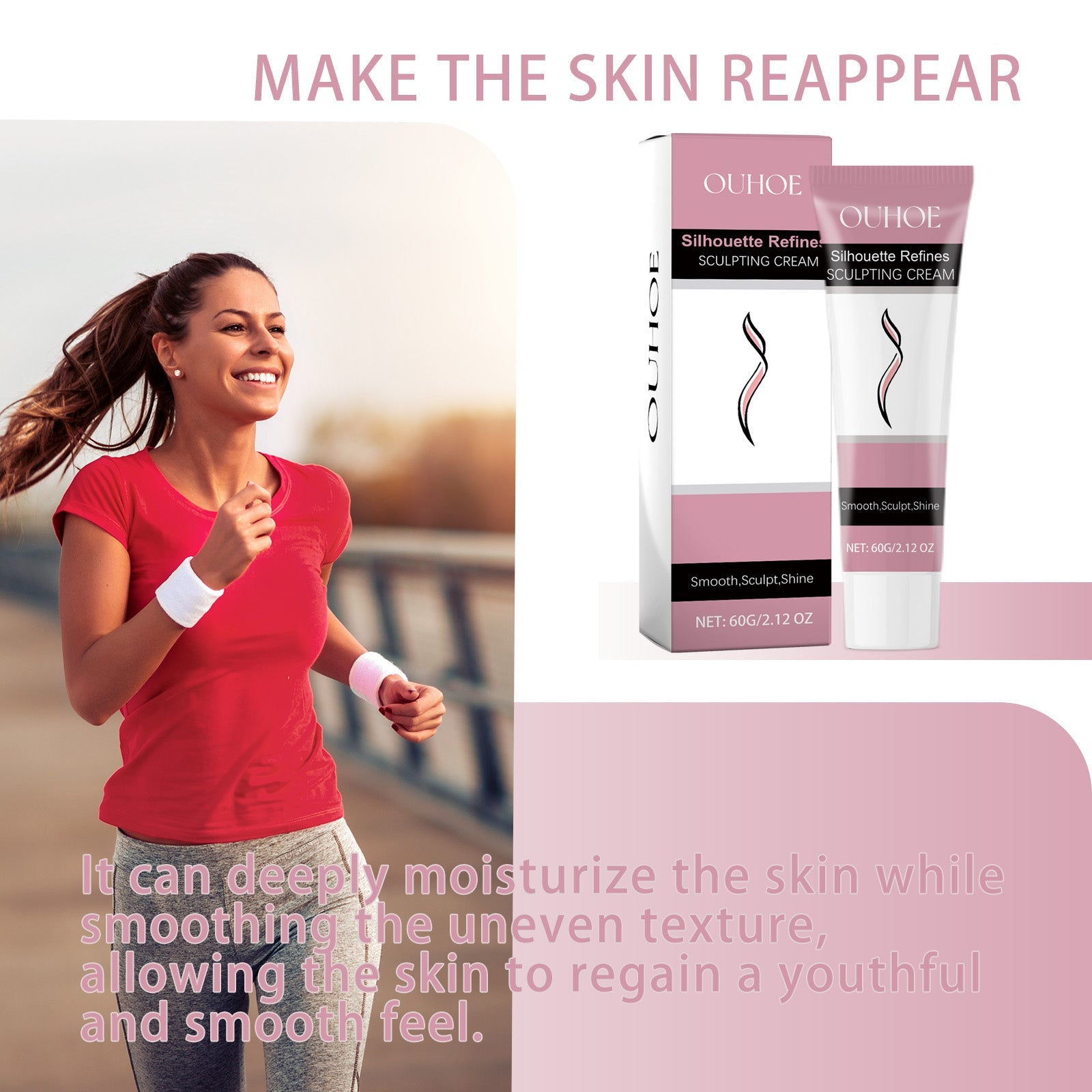 Silhouette Refines Sculpting Cream, Relax The Muscle Belly In Compact Leg Arm Proud Flesh Model Body Slimming Massage Cream