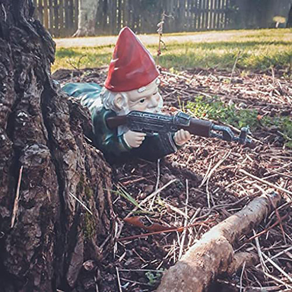 Funny Army Gnome Garden Statue, Resin Desk Ornament, Outdoor Garden Dwarf Decor (3pcs, 2025 New)