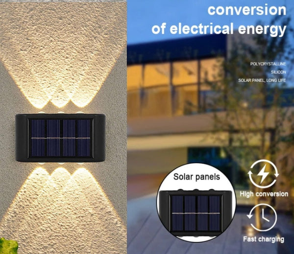 4-Pack Solar Outdoor Wall LED Light