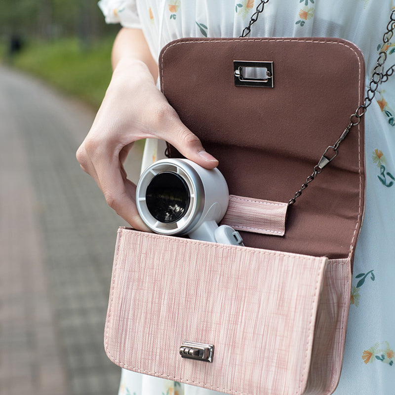 2025 New Portable Electric Fan: Foldable, High - Power, USB - Rechargeable, Wearable Neck Fan